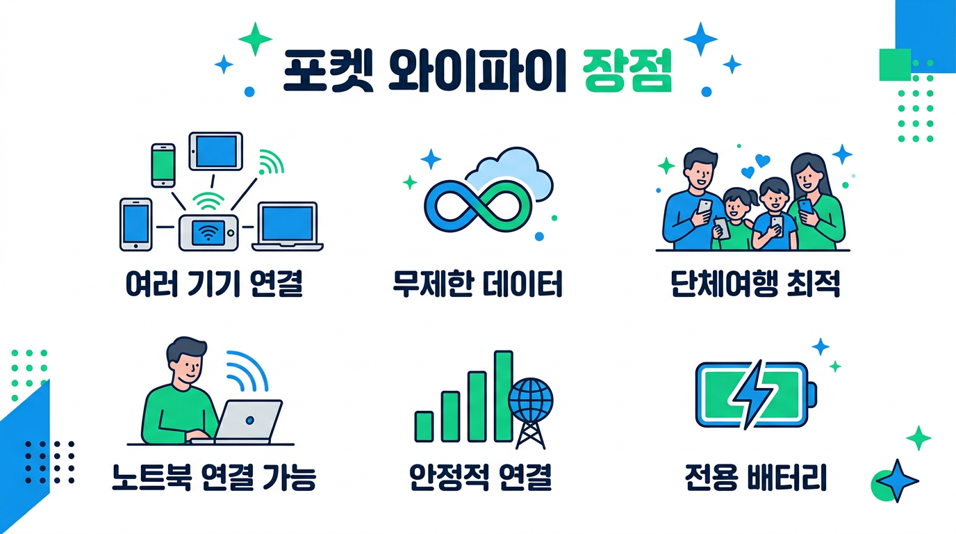 포켓 와이파이 장점 인포그래픽