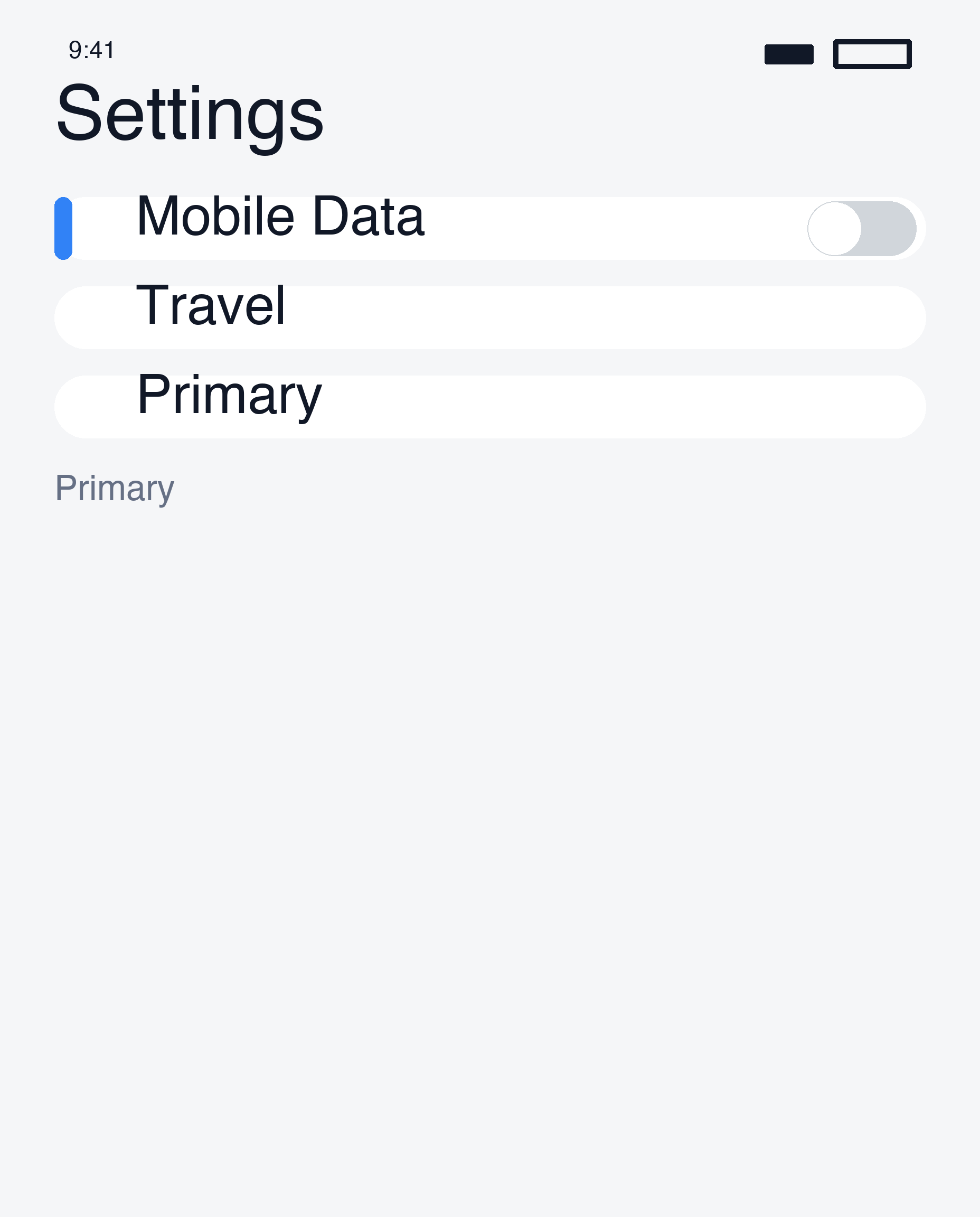 Main data off
