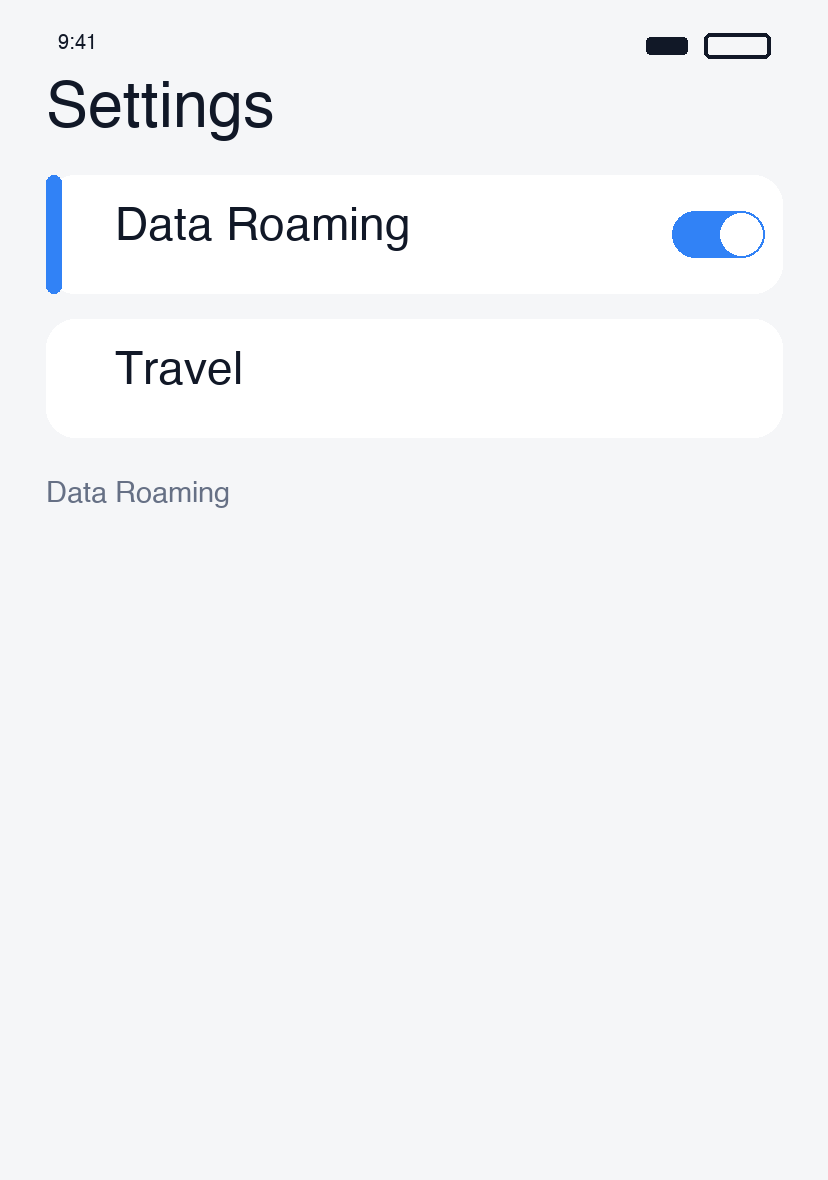Data roaming on