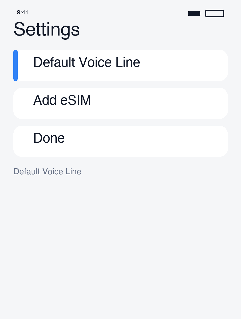 Voice line = main